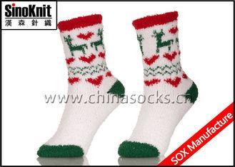 Custom Winter Warm Polyester Funky Socks / Pink Women Floor