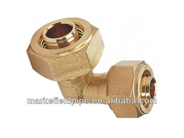 Npt threads brass elbow fitting