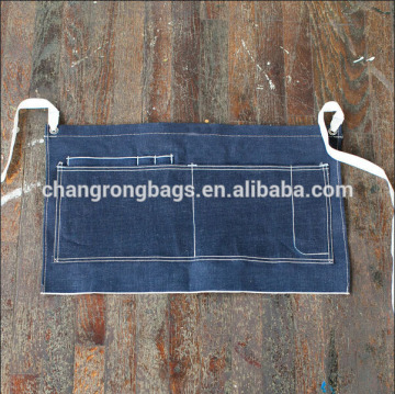 Denim Waist Apron With Pockets