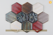 Ceramic Mosaic,Fambe mosaic,Hexagonal Mosaic