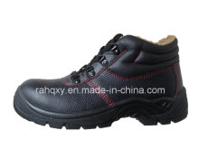 Fur Lining and Red Stitching MID-Cut Safety Shoes (HQ05031-FUR)