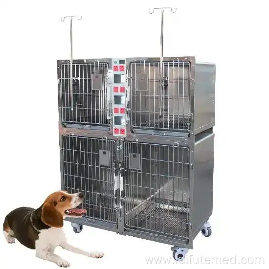 Stainless Steel Pet ICU Oxygen Cabin for Vet Hospitals