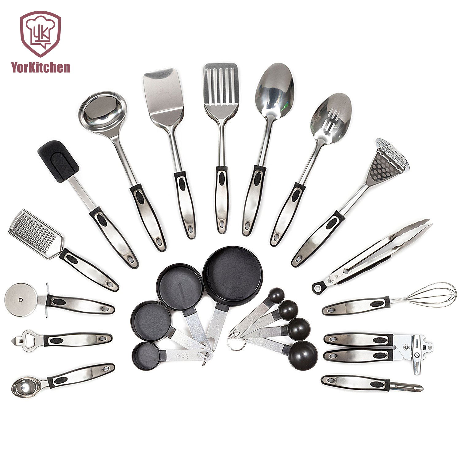 Stainless steel kitchen tools stainless steel kitchenware set can be freely combined set
