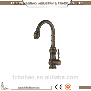 Deck Mounted China Antique Brass Kitchen Faucets Rose Gold Kitchen Faucets Gold Kitchen Faucets Artistic Brass Kitchen Faucets