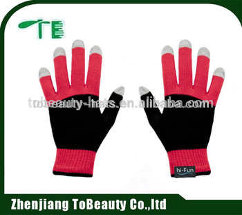 custom designed touch screen glove