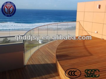 curved glass balustrade/curved glass railing