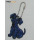 Reflective PVC Blue Dog Key Chain For Bag