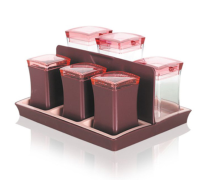 Spice Jars with Lids Condiment Container Kitchen Set