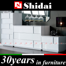 Luxury modern mirrored dresser / dresser parts / high gloss white dresser T-39