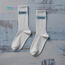Custom Logo Basketball Crew Socks - Wholesale Athletic Terry Socks
