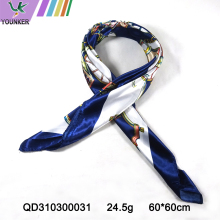 LOYAL BLUE PRINTING SATIN SCARF