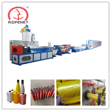 plastic raffia fibrillated tape splitfilm yarn extruding making machine