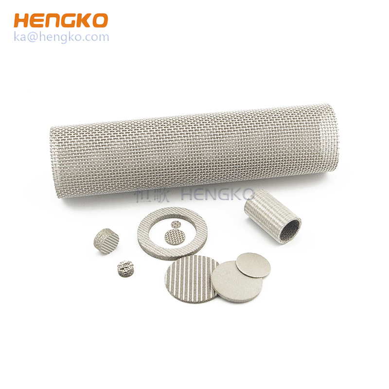 Sintered porous 316 stainless steel bronze metal powder uniaxial cartridges - Double-open structure for larger filtering surface