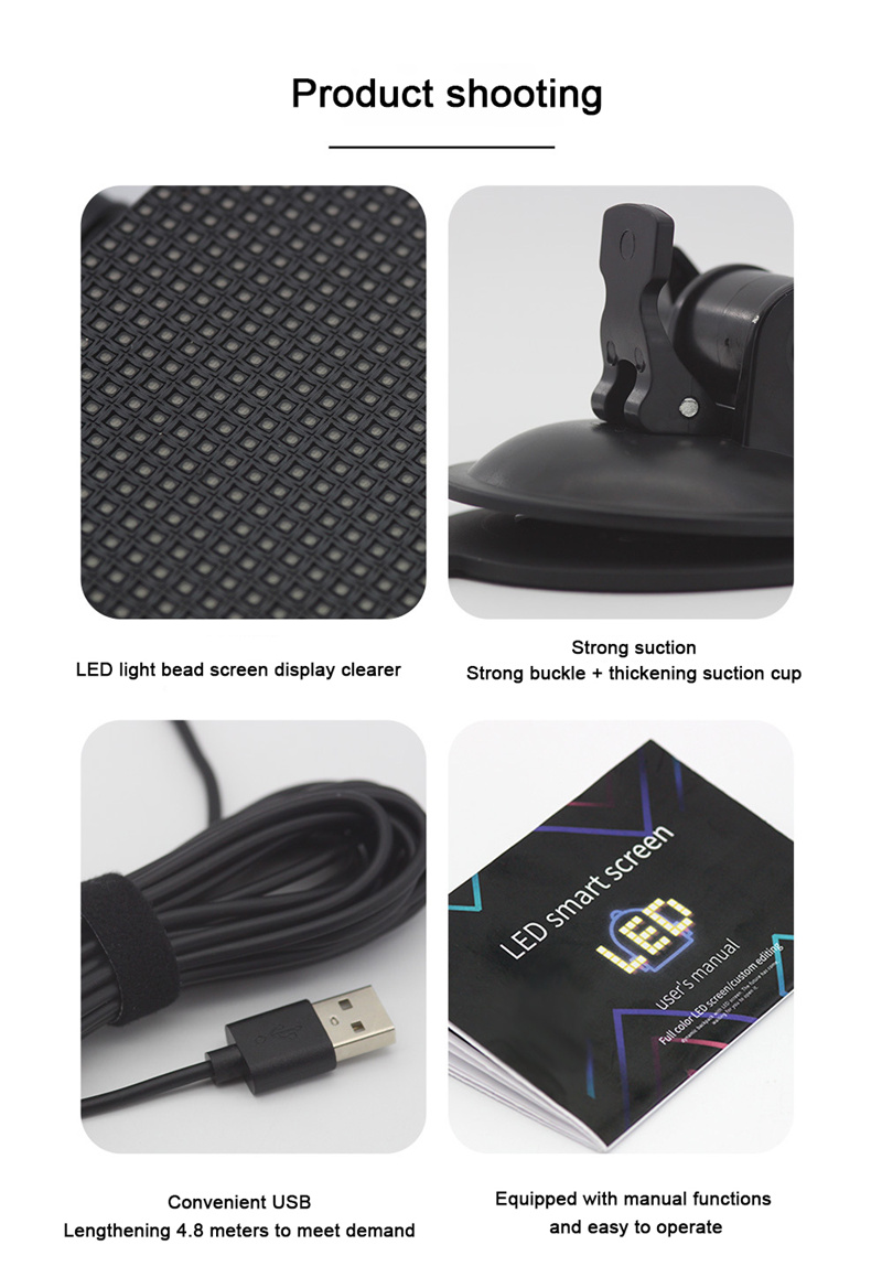 2023 new arrival Advertising Car LED Display Screen 32x32 Pixel DIY led smart screen for car