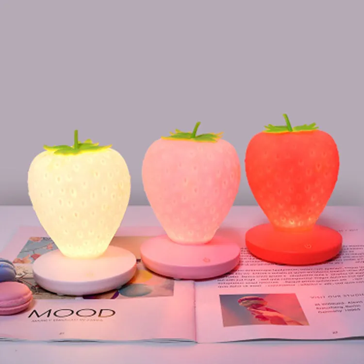 Magical Touch Sensor Strawberry LED Night Light for Kids