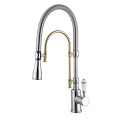 Deck Mounted Single Handle Pull Out Kitchen Faucet