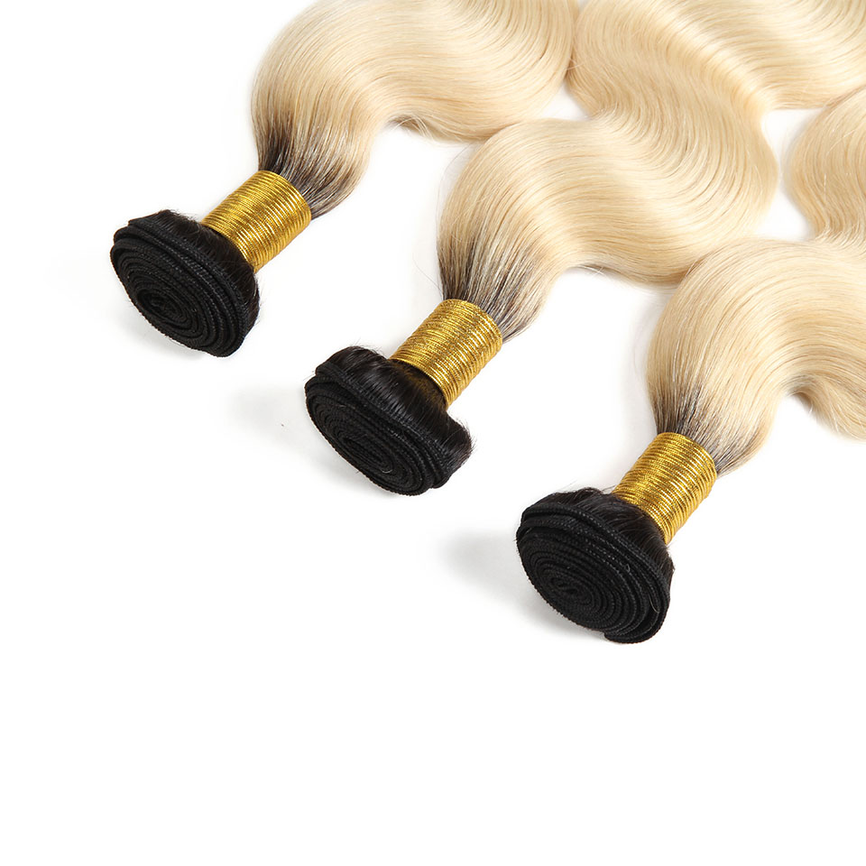 100% Full Cuticle Aligned High Quality 100 Human Hair Double Drawn Brazilian Hair extensions 613 human hair