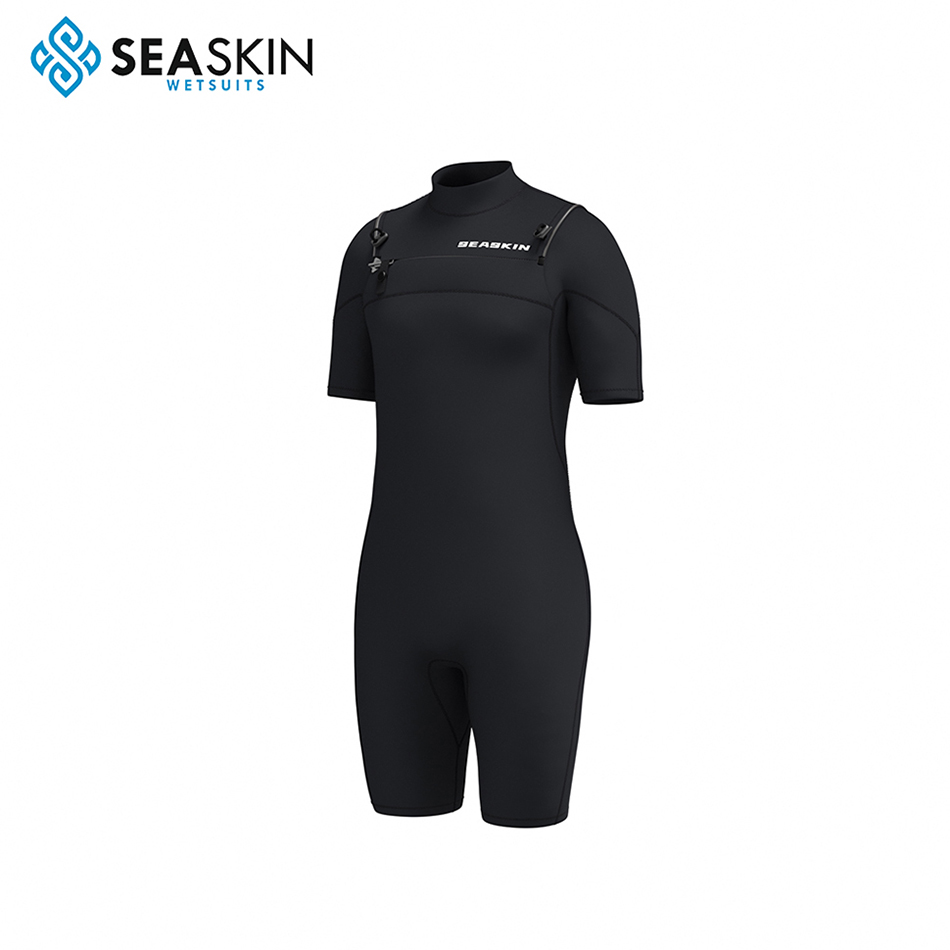 Neoprene in pelle di mare 2 mm Flatlock Shorty Wetsuit for Women