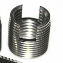 Self tapping slotted screw thread insert