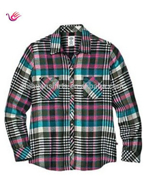 Joker leisure Plaid Ladies Blouses