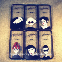 Black series head portrait silicone phone case