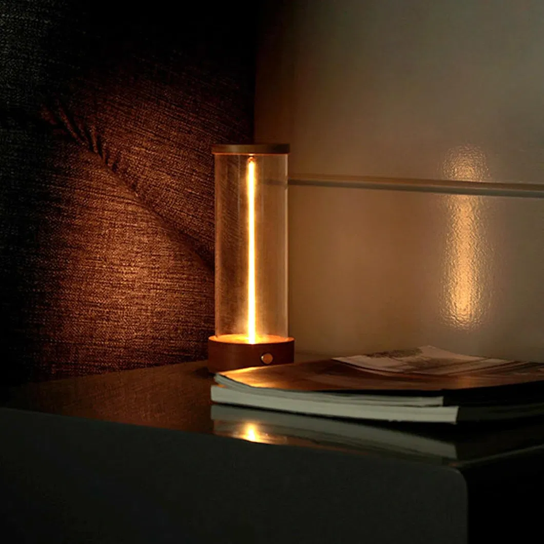 Sleek Rechargeable Bedside Night Light with Magnetic Modern Ambient Lighting