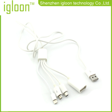Usb To Lightning 8 Pin Micro 5 Pin Mini Usb And Usb Famale Multifunction Cable?