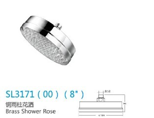 own factory brass shower rose with holder with CE certification