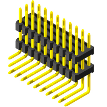 Plástico do dobro da fileira do encabeçamento três do Pin de 2.54mm