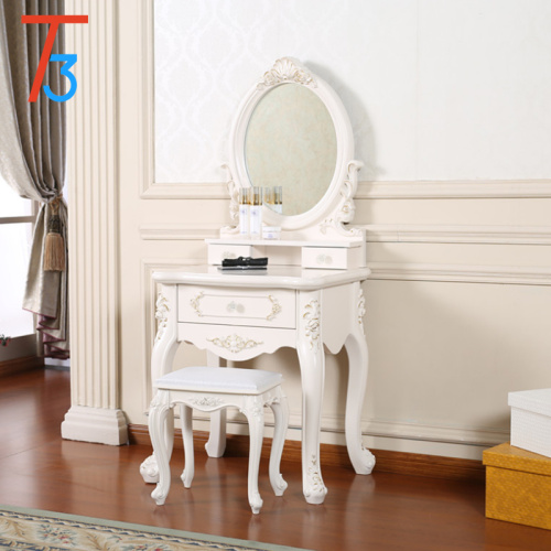 Custom Wood Furniture Vanity Dressing Table White