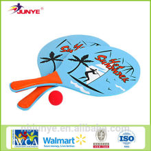 Gift wooden beach paddle ball set