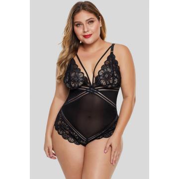 Body lingerie femme transparente grande taille