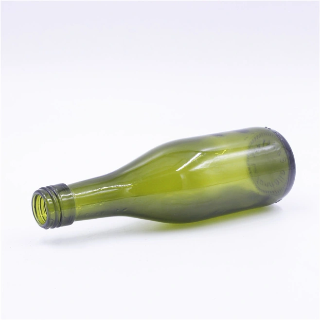 Classical Green Glass Wine Bottle, Spiral Glass Wine Bottle