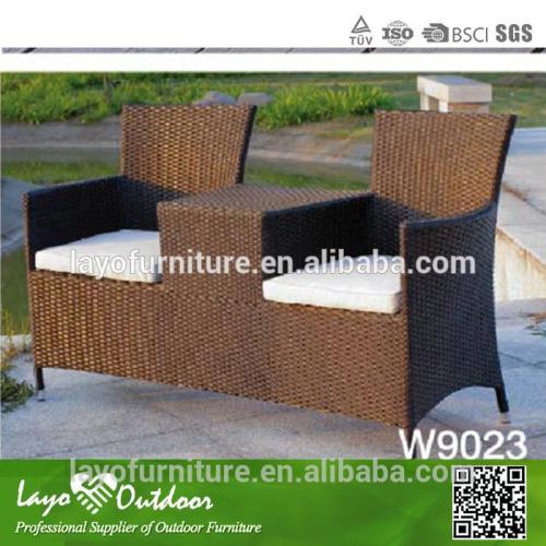 Factory audit passed sweet garden furniture rattan patio rattan sofa