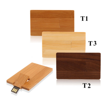Wooden Flip Card USB Flash Drive