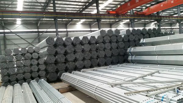 Galvanized welede steel pipe workshop