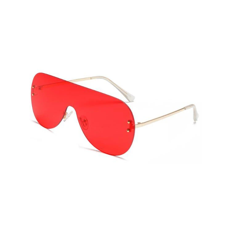 2019 Hot Selling One Piece Lens Metal Sunglasses for Ready Made Goods