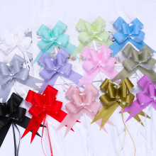 Metallic Polyester Colorful Pull Bow Gift Baskets for Christmas
