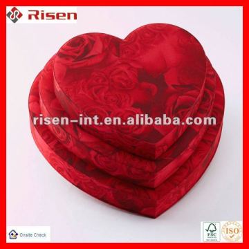 creative fabric coated heart-shaped gift box