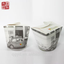China disposalbe paper noodle box with custom printed noodle boxes, round bottom paper noodle box