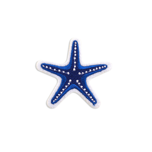 Custom rubber patches starfish animal chenille iron-on embroidery custom patches