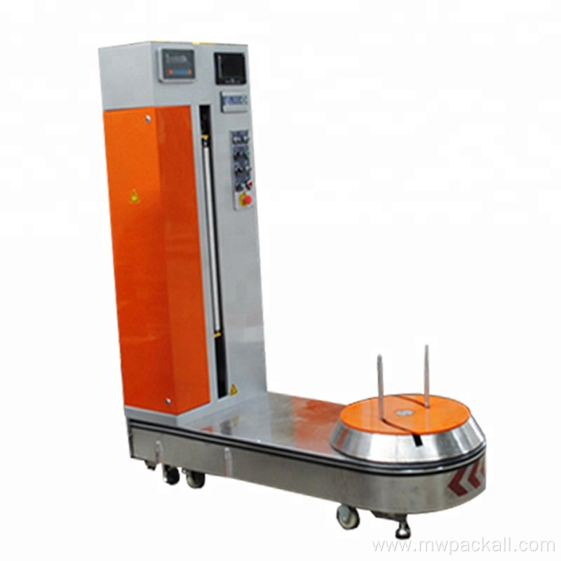 Portable baggage wrapping machine/wrapper airport luggage wrap stretch wrapper for export