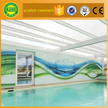 New arrival UV blocked Digitally printed glass office divider walls with curved available