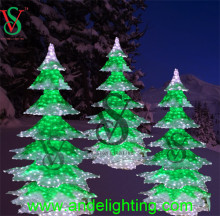 Unique motif christmas tree led light acrylic tree light garden decoration