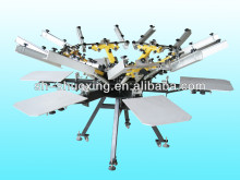 Manual carousel textile screen printing machine
