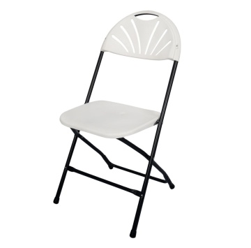 Wedding Garden Chairs: Indoor & Outdoor White Fan-Back Folding Chairs for Events