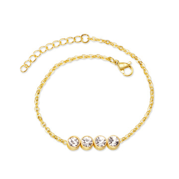 Elegant Gold Diamond Anklets and Bracelets for Women