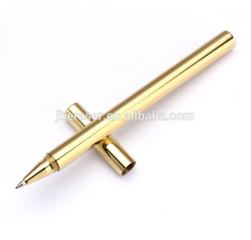 attractive round slim barrel brass material advertising gift metal roller pen