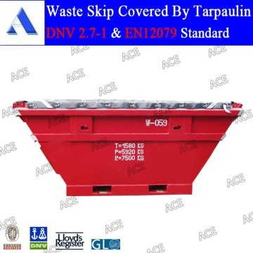 Roofing cover tarpaulin for 13ft offshore waste skip