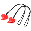 2PCS Pack Heart Shape Towel Baby Stroller Clips